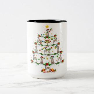 Whippet Hund Lover Lighting | Weihnachten Zweifarbige Tasse