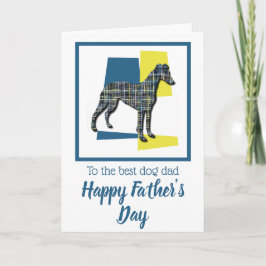 Whippet Hund Silhouette TriColor Vater's Day Karte