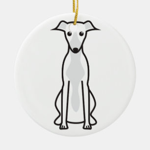Whippet HundeCartoon Keramik Ornament