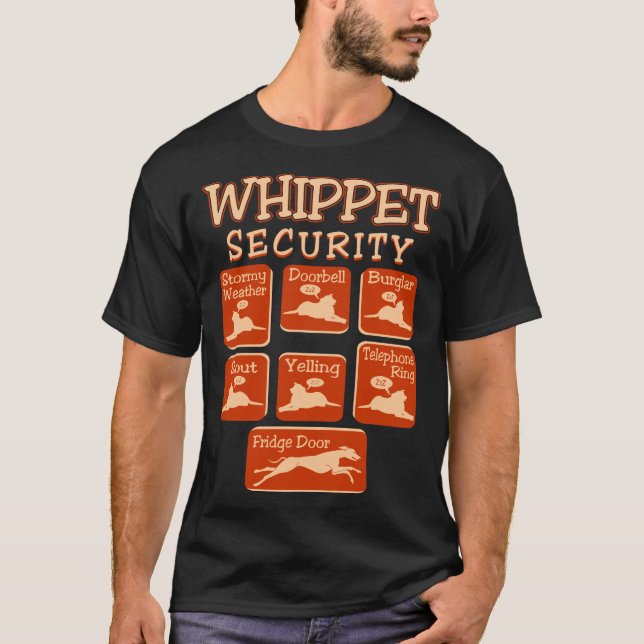 Whippet Hundesicherheit Pets Liebe-lustiges T-Shirt (Vorderseite)