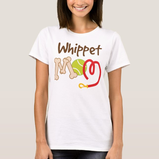 Whippet Hundezucht-Mama-Geschenk T-Shirt (Vorderseite)