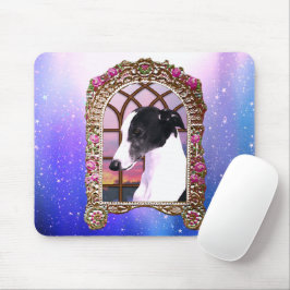 Whippet im Rahmen Mousepad