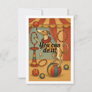 Whippet im Zirkus Dankeskarte