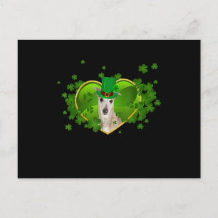 Whippet Irish Niedlich St Patrick Day Dog Lover Ge Feiertagspostkarte