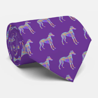 Whippet Italian Greyhound Hund Silhouette Pastell Krawatte