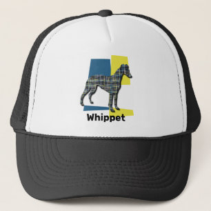 Whippet/Italienischer Grauhund Silhouette TriGrid Truckerkappe