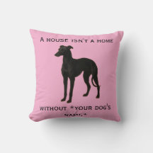 Whippet-Kissen 'Ein Haus ist kein Zuhause ohne ...