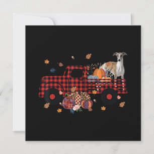 Whippet-Kürbis-LKW-Thanksgiving-Halloween-Geschenk Einladung