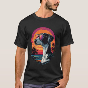 Whippet-Liebhaber Design Sonnenuntergang Retro Whi T-Shirt