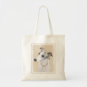 Whippet-Malerei - Niedliche Original-Hundekunst Tragetasche