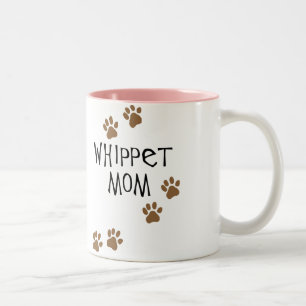 Whippet Mama für Whippet HundeMamas Zweifarbige Tasse