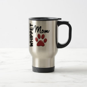 Whippet Mama-Tatzen-Druck 2 Reisebecher