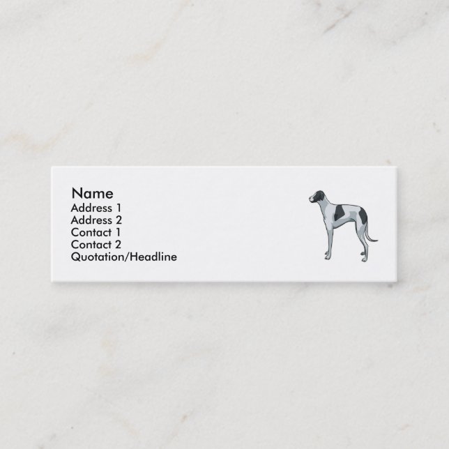 Whippet Mini Visitenkarte (Vorderseite)