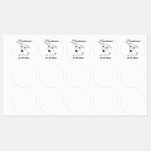 Whippet Minimalist Line Art personalized dog brand Etiketten