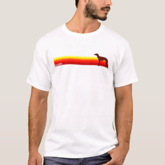 Whippet mit Streifen-T - Shirt
