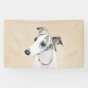 Whippet Painting - Niedliche Original Hunde Kunst Banner