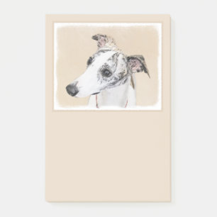 Whippet Painting - Niedliche Original Hunde Kunst Post-it Klebezettel