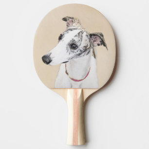 Whippet Painting - Niedliche Original Hunde Kunst Tischtennis Schläger