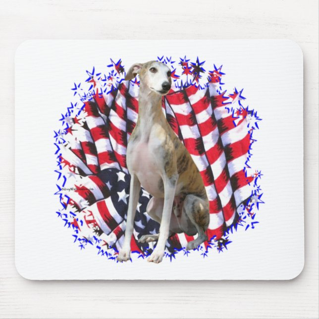 Whippet Patriot Mousepad (Vorne)