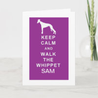 WHIPPET PERSONALISIERT Geburtstagskarte