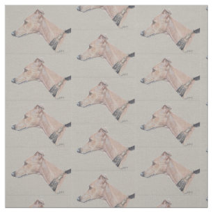 Whippet Profil Hund Kunstwerk Stoff
