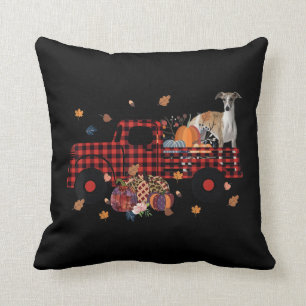 Whippet Pumpkin Truck Erntedank Halloween Geschenk Kissen