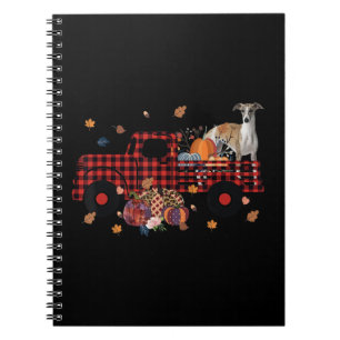 Whippet Pumpkin Truck Thanksgiving Halloween Gift Notizblock