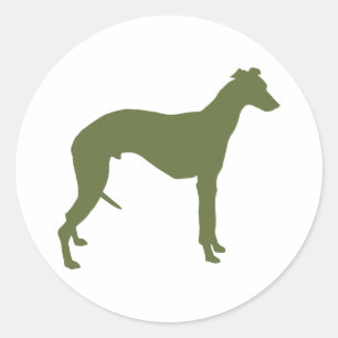 Whippet Runder Aufkleber