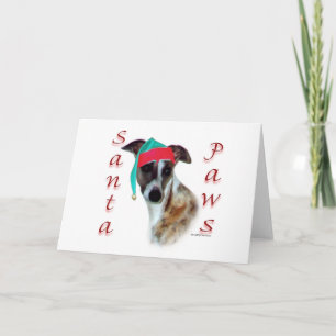 Whippet Santa Paws Feiertagskarte