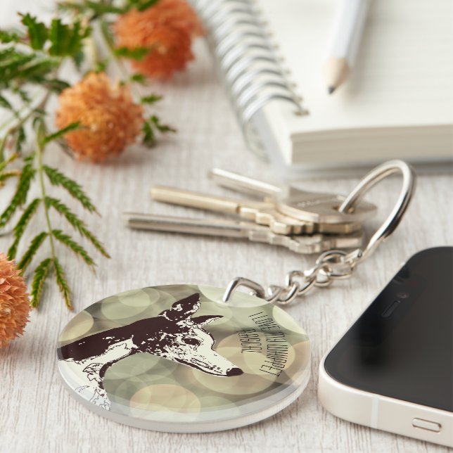 Whippet Schlüsselanhänger (Vorderseite rechts)