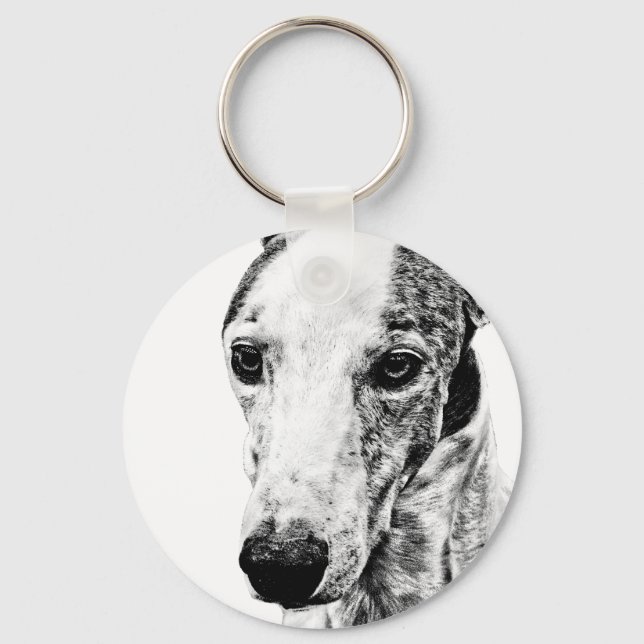Whippet Schlüsselanhänger (Vorderseite)