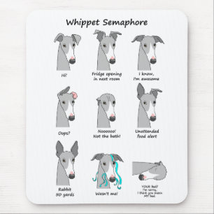 Whippet Semaphor Mousepad