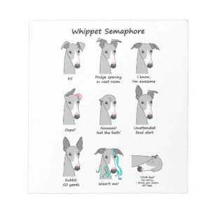 Whippet Semaphor Notizblock