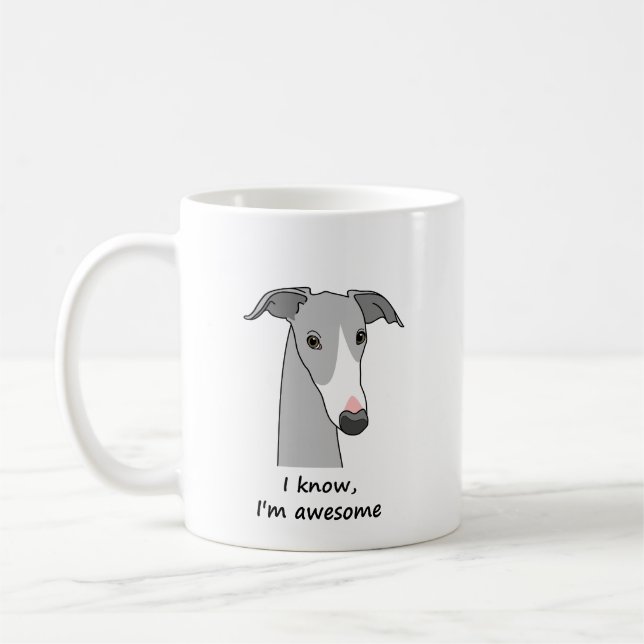 Whippet Semaphore Coffee Tasse - #2 (Links)
