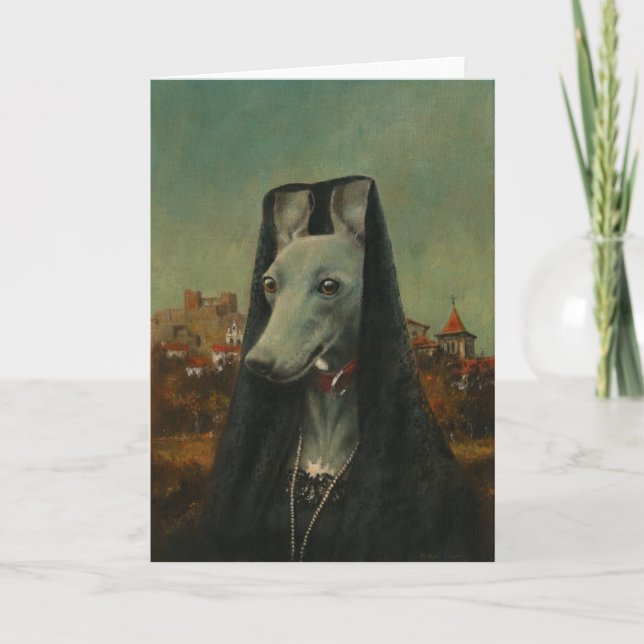 Whippet Senorita Greetings Card Dankeskarte (Vorderseite)