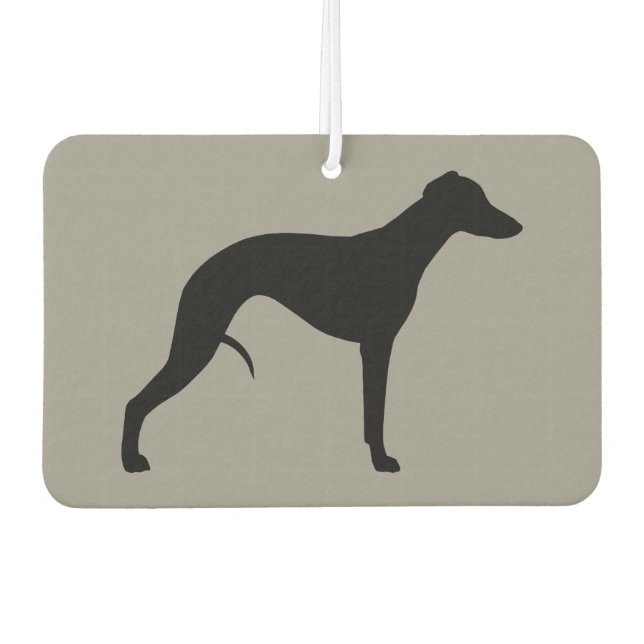 Whippet Silhouette Autolufterfrischer (Vorderseite)