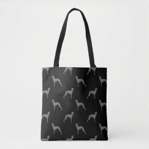 Whippet Silhouette-Muster Tasche