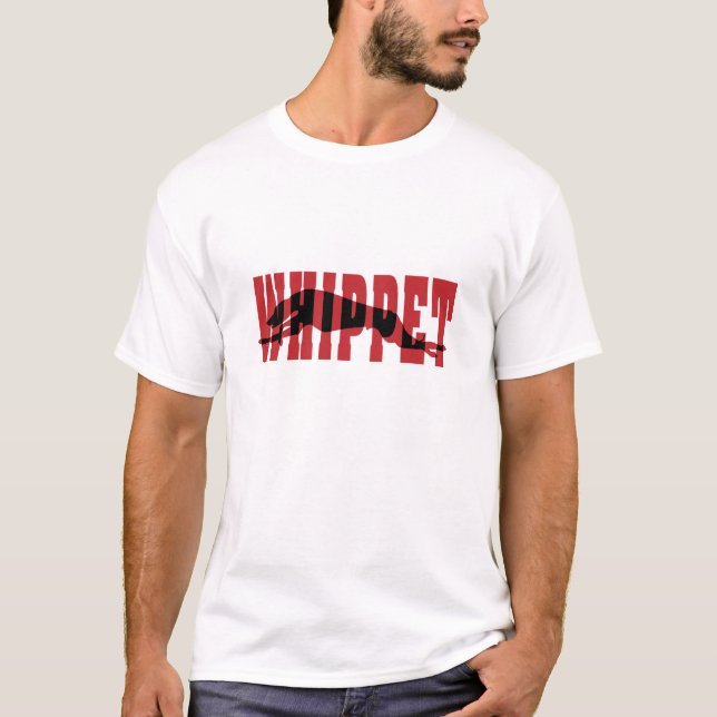 Whippet Silhouette T-Shirt (Vorderseite)
