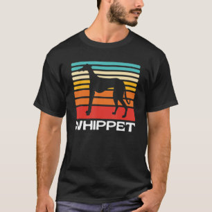 'Whippet-Silhouette' Vintage Retro Cooler Hund Whi T-Shirt