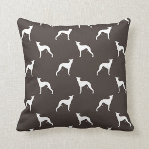 Whippet-Silhouetten-Muster Kissen
