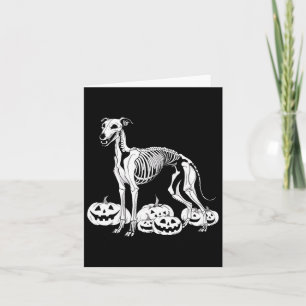 Whippet Skeleton Geburtstag Halloween Hundefrauen Karte