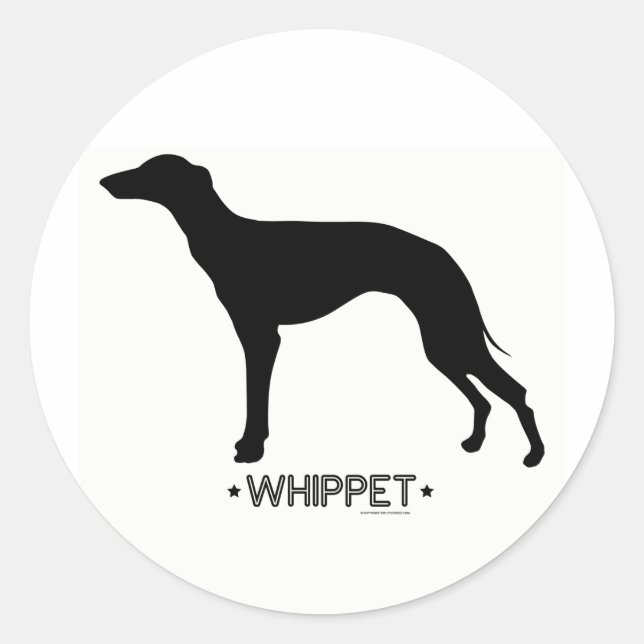 Whippet Sticker (Vorderseite)