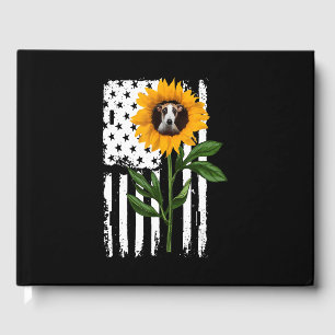 Whippet Sunflower Flag Hippie Whippet Dog Liebhabe Gästebuch