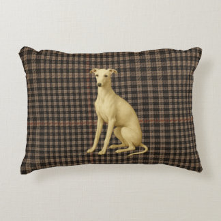 Whippet tartan / plaid / tweed accdent cushion dekokissen