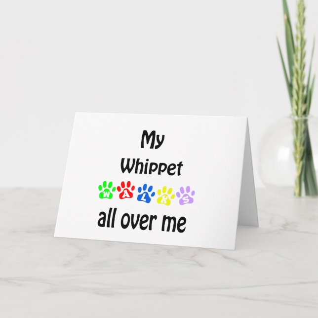 Whippet Walks Design Feiertagskarte (Vorderseite)