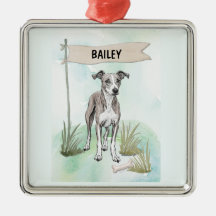 Whippet-Wasserfarbe Personalisierter Hund