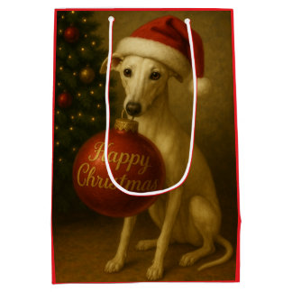 Whippet-Weihnachtsgeschenktüte Mittlere Geschenktüte