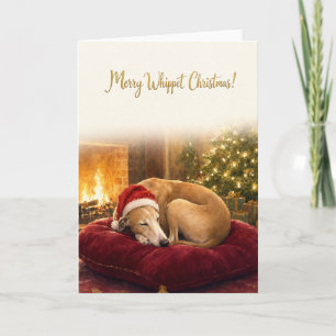 Whippet-Weihnachtskarte Karte