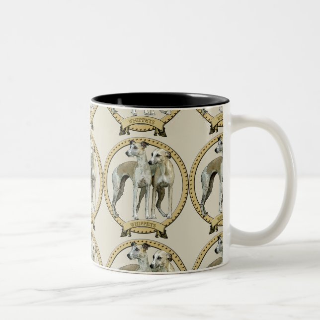 Whippets-Becher Zweifarbige Tasse (Rechts)