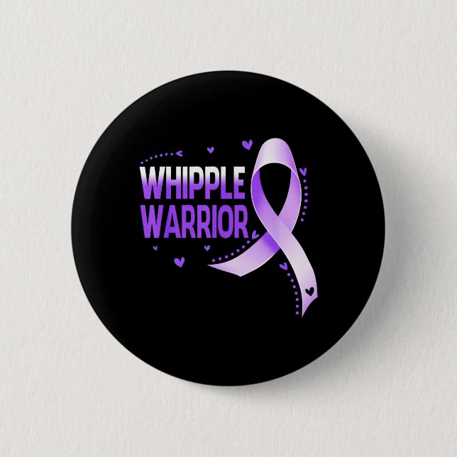 Whipple Warrior Bauchspeicheldrüsenkrebs-Bewusstse Button (Vorderseite)